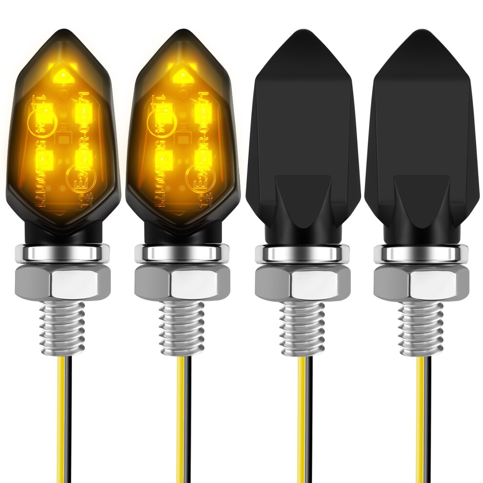 Uraqt Motorcycle Led Turn Signal 4 Pcs Universal Watertight Motorbike Light 7404155898063