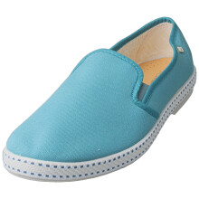 (9.5) Rivieras Classic Toile Mens Espadrille Shoes in Aqua