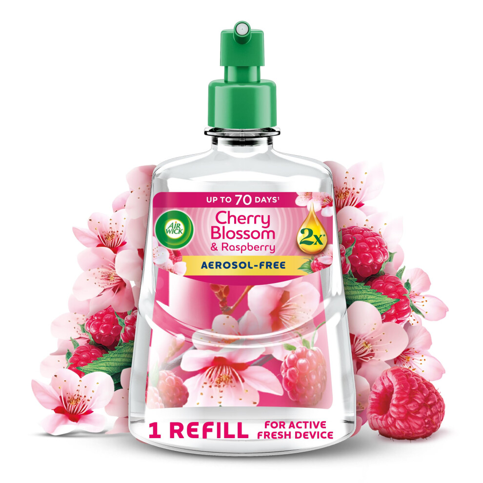 Air Wick Cherry Blossom & Raspberry Automatic Spray Refill 228ml Air Freshener - Image 7