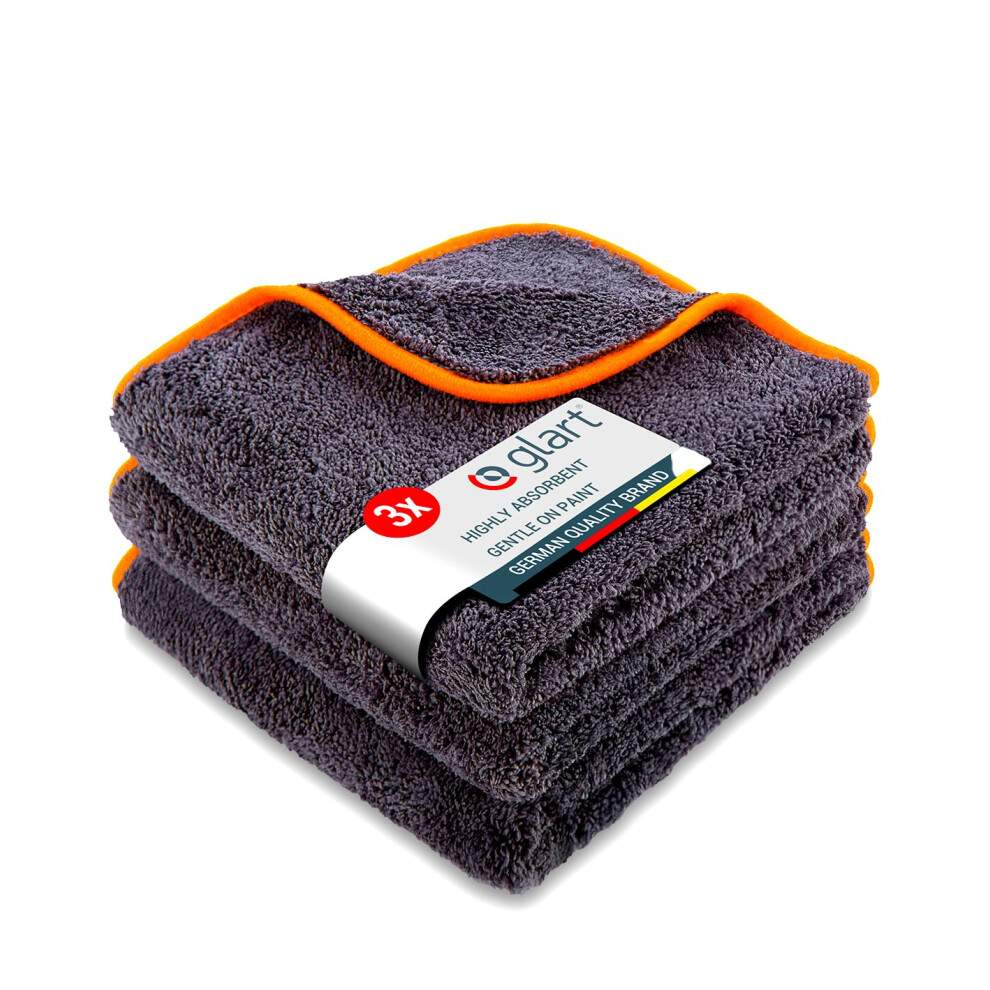 Glart 443Tpo 3 Super Absorbent Microfibre Thick Plush Cloths 40 X 40 Cm For Anthracite 5296782535297