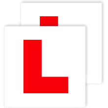 Roe Tenpo L Plates Magnetic, 2 Pack Learner Plates Magnetic - Easy to Apply & Remove Magnetic L Plates for Car - Extra Strong, Durable & Weatherproof