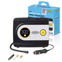 RING TYREINFLATE 20 Digital Tyre Inflator Air Compressor with Three Adaptor