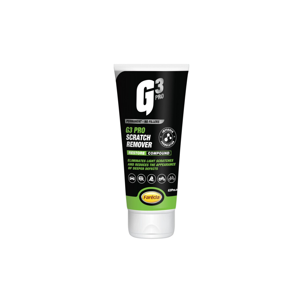 G3 Pro Scratch Remover Â Permanent Car Scratch And Scuff Removal | High Gloss Finish, Easy Hand Or Machine Use | Safe On Paint, Lacquer & Grp 5051226514531