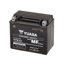 Yuasa YTX12 Batterie moto 12 V 180 CCA haute performance, AGM VRLA, sans entretien