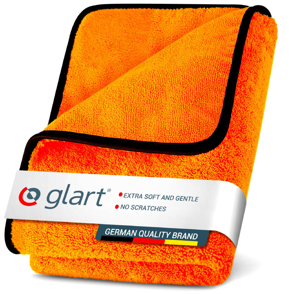 Glart 44Wg Car Drying Towel Xxl 90X60 Cm Microfiber Polishing Cloth Orange 5432538136435
