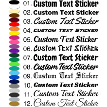 Personalised Custom Stickers | Waterproof Car Van Bumper Window Funny Name Letter Vinyl Decal | Outdoors Use 5-7 Years | 20-140cm | 40 Matt Gloss Col