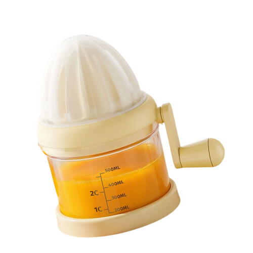 Portable Manual Fruit Juice Device Including Top-Light Yellow