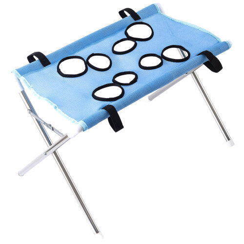 Split Design Pet Care Bed Quick Dry Cover Grooming Hammock-Blue