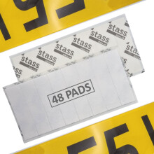 STASS Number Plate Sticky Pads 48 Pack PlateFit Extra Strong Double Sided N