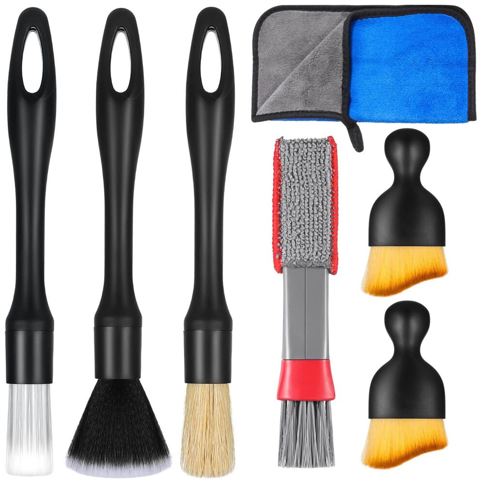Zhtulck Car Detailing Brushes Set, 7 Pcs Car Interior Cleaning Brush 5004174068915