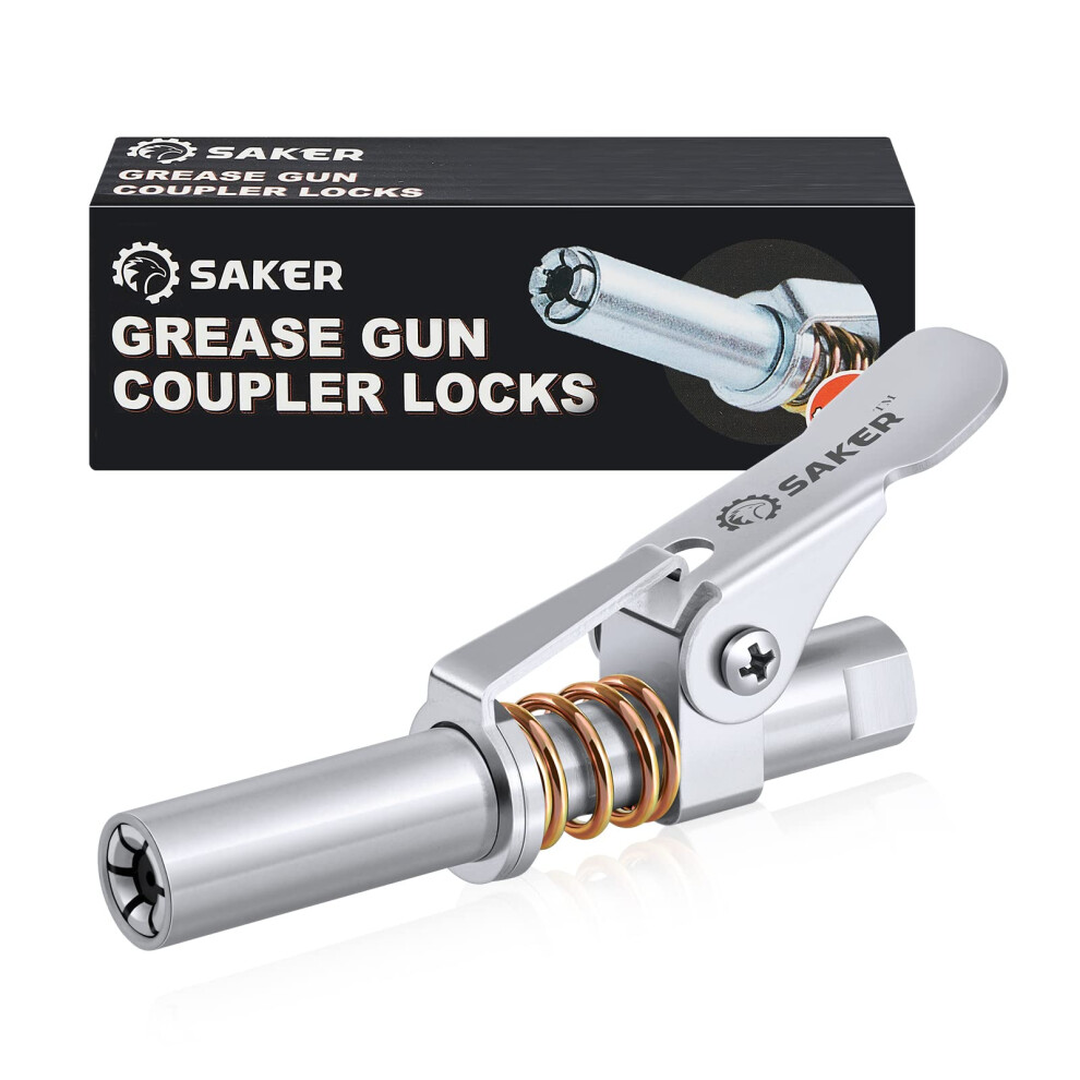 Saker Grease Gun Coupler Compatible With All Grease Guns 18 Npt Fittingstip 7334807927677