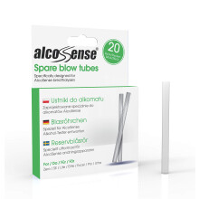AlcoSense 20 Breathalyser Blow Tubes (1 pack of 20 tubes) Zero, Lite, Lite 2, Elite, Elite 2, Elite 3, Excel, Pro and Ultra Breathalyzers