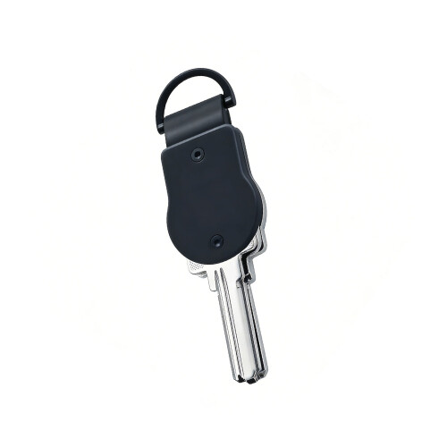 Porte-clés en aluminium à la mode, facile à installer,-Noir