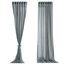 Pack Of 2 Semi Sheer Linen Curtain Back Tab Panel For-grey A