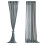 Pack Of 2 Semi Sheer Linen Curtain Back Tab Panel For-grey A 1