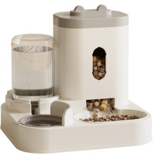 2-in-1 Katzenfutter-/Trockenfutterspender, automatischer Futter- und Wasserspender für Haustiere