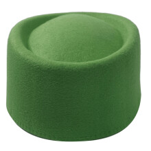 Elegant French Styles Wool Bowler Hat For Women-grass green