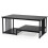 Rechteckiger Couchtisch mit 2 Ablagen, schwarzes Metallgestell 1