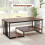 Rechteckiger Couchtisch mit 2 Ablagen, Metallgestell 2