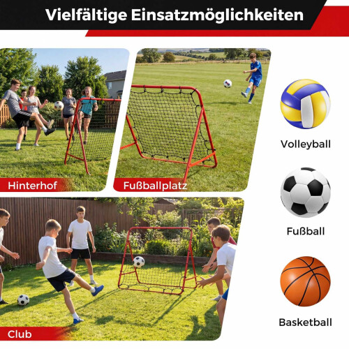 Voetbalreboundnet met 5 verstelbare hoeken, 100x100 cm 2