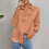 Women's Functional Leopard Print Long Sleeve Button-White XL 3