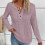 Women's Blouse Long Sleeve Half Button Openwork Semi-White S 7