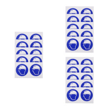 Paper Safety Hard Hat Stickers with Durable Warning Labels