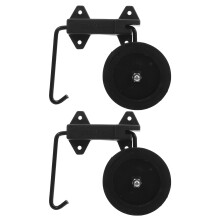 1Pair Reinforced Foldable Shopping Cart Wheels for Heavy Duty Use