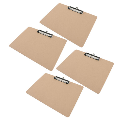 4Pcs Wood Writing Boards Portable Clipboards for Classroom Use