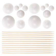 2Sets Zonnestelsel Knutselpakket Met Schuimplaneten En Bamboe DIY Kits