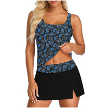 Women's neck swimsuit, loose fit, color blocking,  design,-23 S