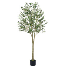 Umelý olivovník 180 cm s kvetináčom, 1296 listov, 72 olív