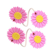 Decorative Curtain Tiebacks Flower Curtain Buckles Clips-Pink