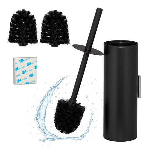 Edelstahl-Toilettenbürsten-Set mit Wandhalterung