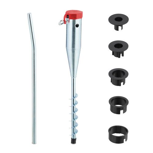 Sonnenschirm-Erdanker - Rasenanker aus Stahl mit Adaptern 1