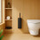 Edelstahl-Toilettenbürsten-Set mit Wandhalterung 3
