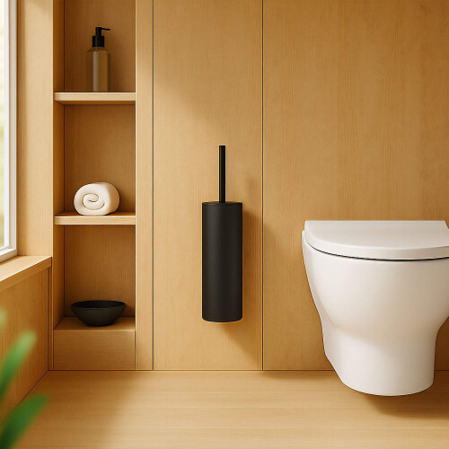 Edelstahl-Toilettenbürsten-Set mit Wandhalterung 2