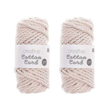 Bobinas de cuerda de algodón - RICO DESIGN - Cuerda de algodón - 25 m - 3 mm - Ecru