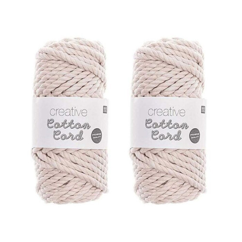 Bobinas de cuerda de algodón - RICO DESIGN - Cuerda de algodón - 25 m - 3 mm - Ecru