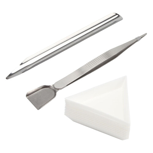 Zubehör-Set mit halbrundem Perlenlöffel und dreieckigem