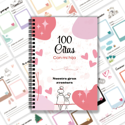Langue espagnole mère fille 100 cahier de dates double bobine 1