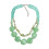 Trendy Two Layer Statement Necklace Portable-emerald green 1