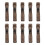 Pack of 10 Plastic Push Clips Document-Transparent black 1