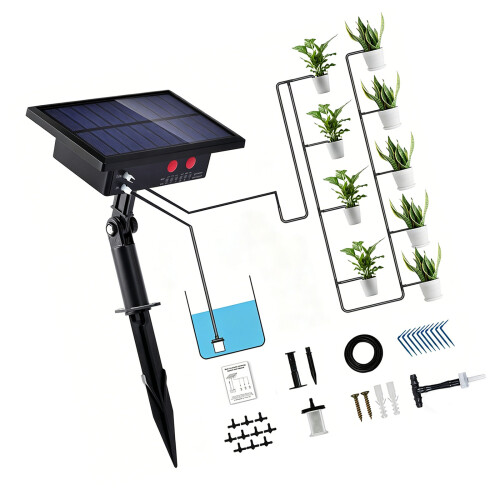 Automatisches Gartenbewässerungsgerät, sonnenbetrieben, mit