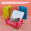 Foldable Storage Basket Stackable Plastic Storage Bin-Blue 7