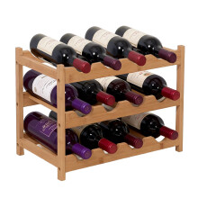 Weinregal aus Bambus für Küche oder Hausbar