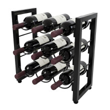 Weinregal für 9 Flaschen - Metall, schlankes Design