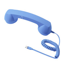 Cord Telephone Handset With Answer/End Key Type C Direct-Blue
