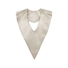 Sophisticated V Neck Graduation Stole Professional-Silver