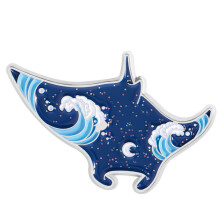 Sparkling Ocean Themed Enamel Brooch With Dolphin-QHXZ5221